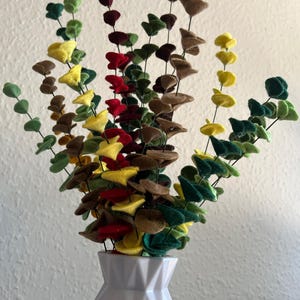 Stelo di eucalipto in feltro - set da 3 - scegli il tuo colore