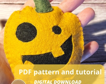 Handmade Halloween Felt Pumpkin Ornament Tutorial PDF