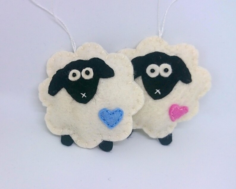 Felt Sheep Ornament Christmas Decor Lamb Home Decoration Etsy