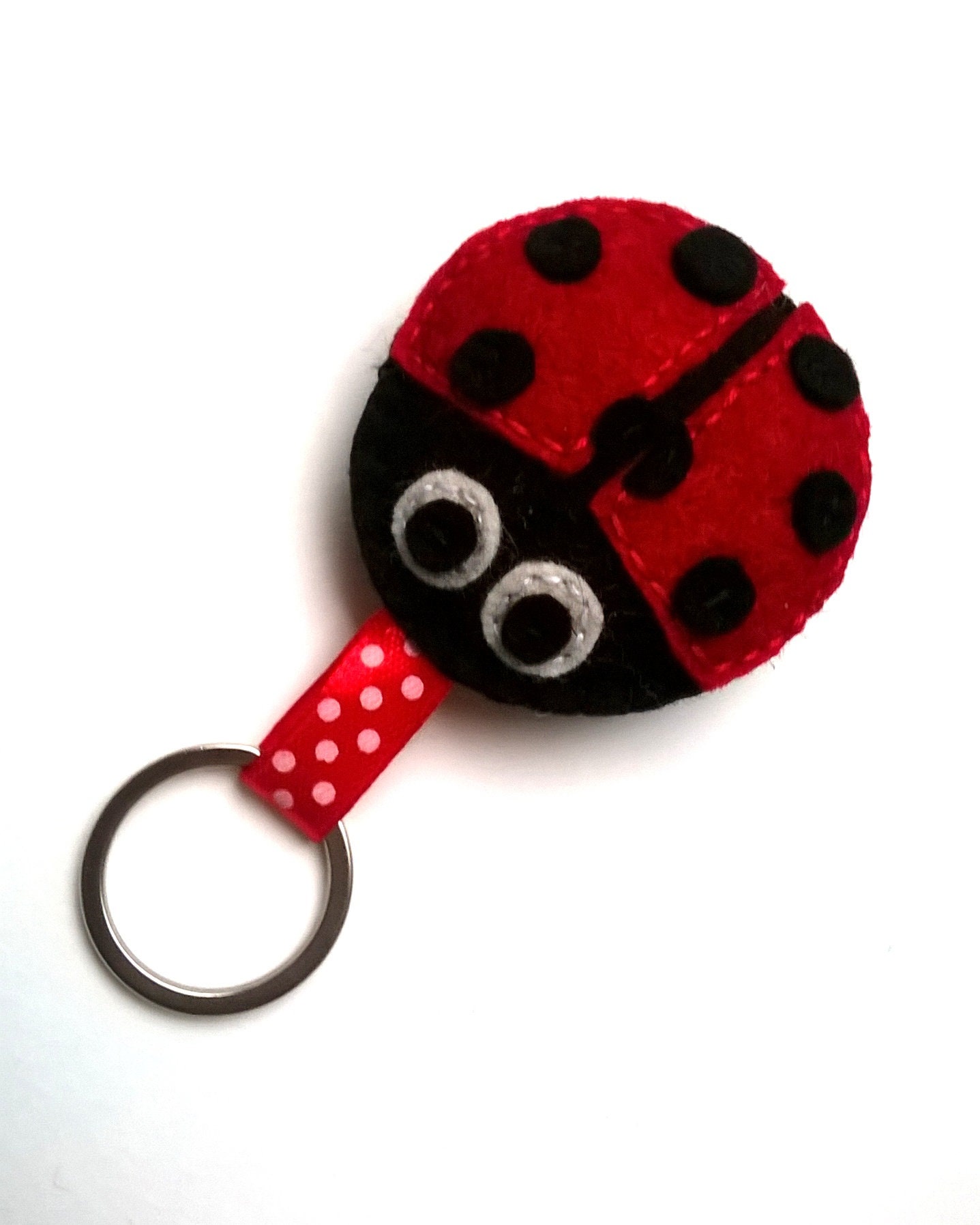Cornelissen Portachiavi Coccinella In Legno E Metallo – Ciondolo 4 Cm, Lunghezza Totale 8,5 Cm