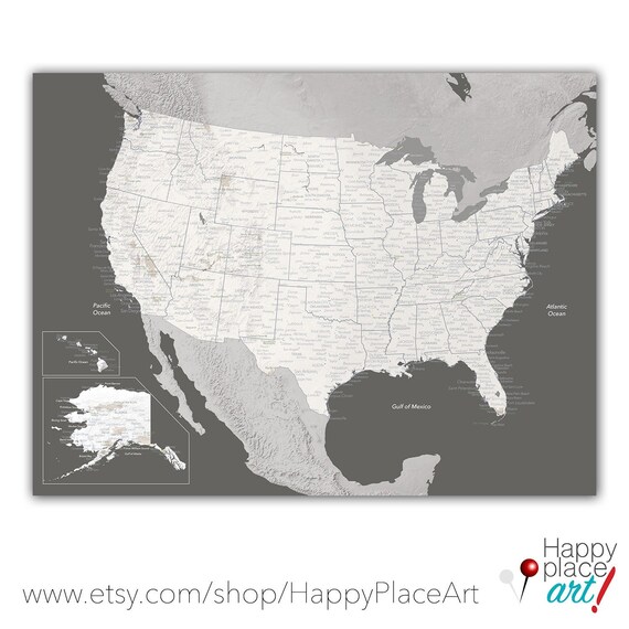 Personalized Gift for Him, USA map National Parks, Gift for Husband, poster USA, United States Travel map, Create your own DIY Push Pin map