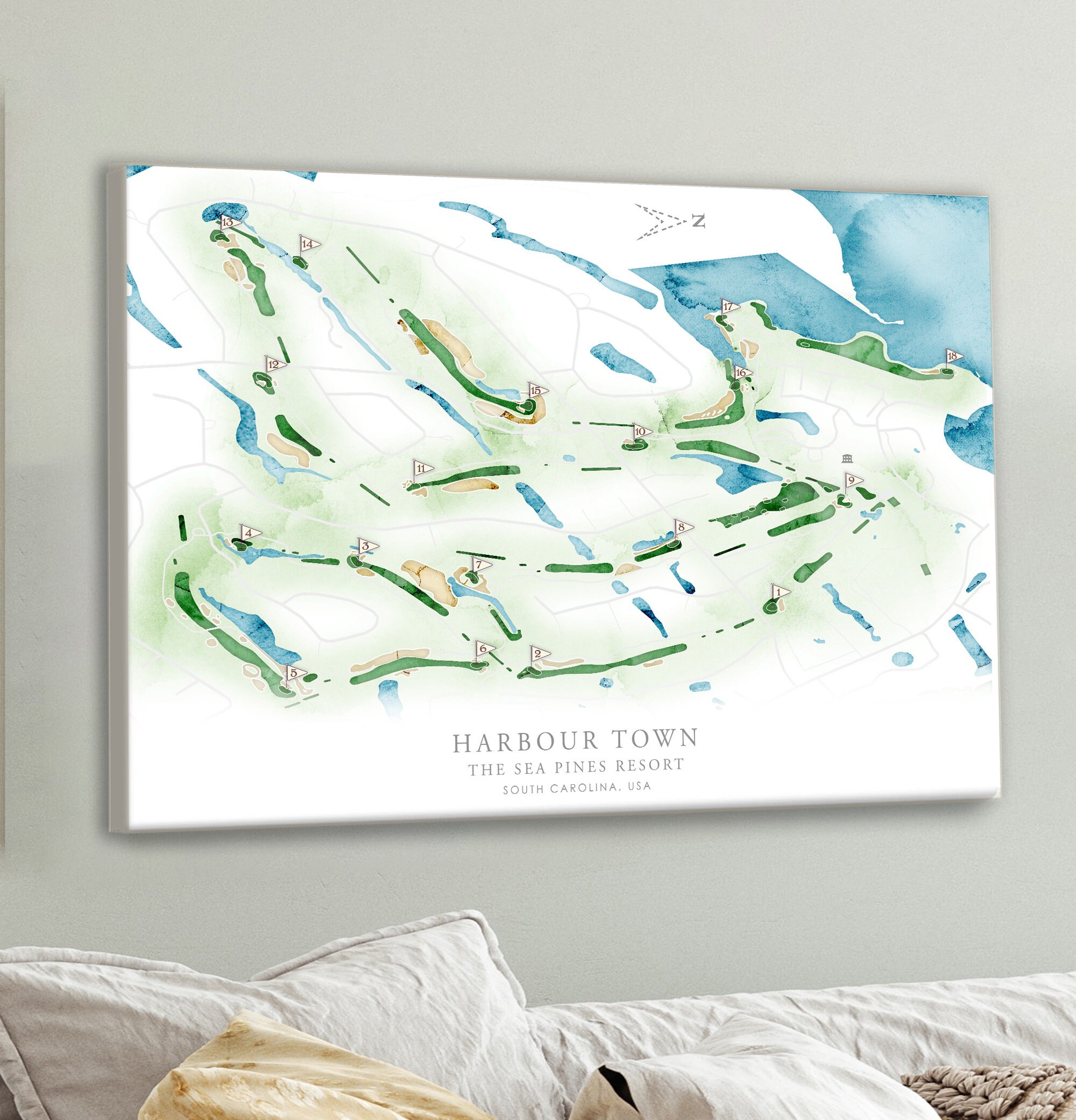 Harbour Town Golf Course Map South Carolina Golf Gift Harbour Town 