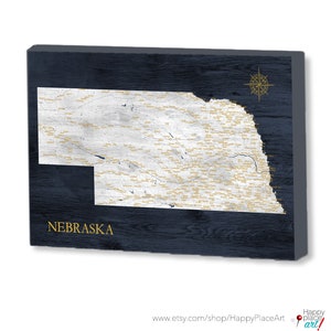 Nebraska Push Pin Map, Poster or Canvas of NE state Detailed Wall PinMap, Office Wall Art Husband Gift, Omaha Wall RV Decor Road Trip Print image 9