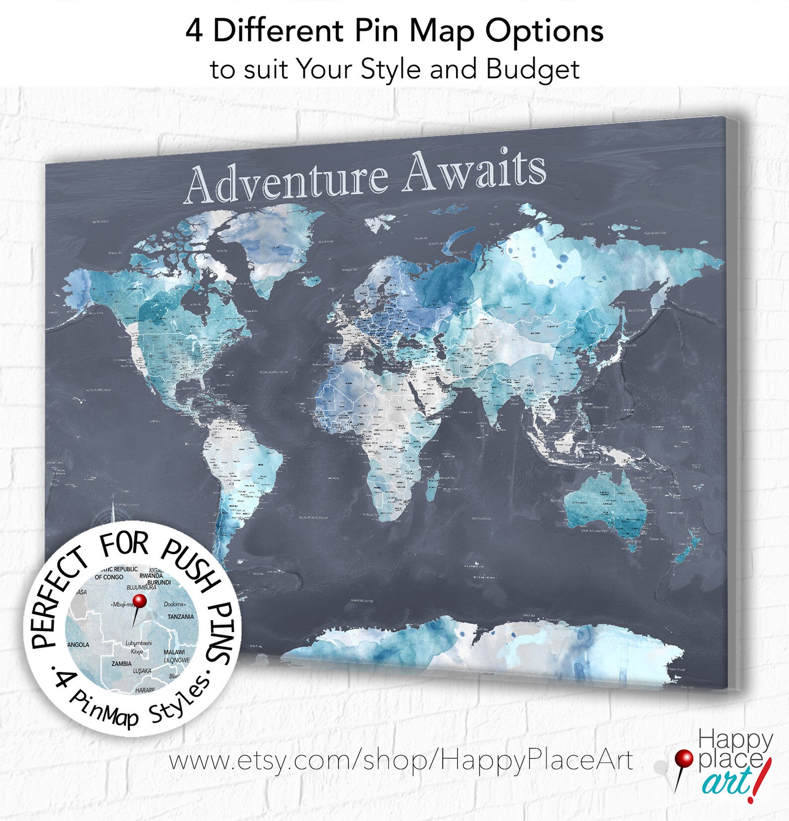 World Map, Muted Tones, Large World Map, Map With Cities, City Labels ...