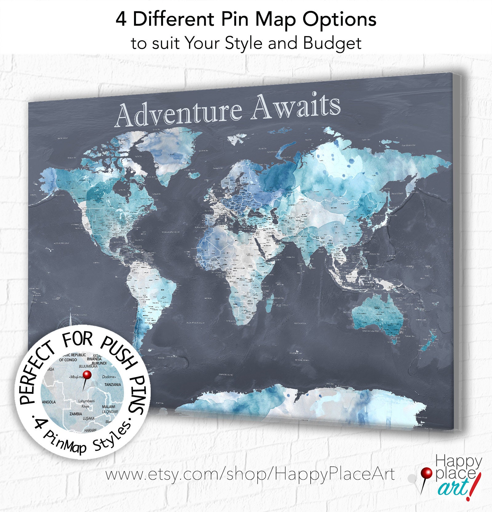 World Map, Muted Tones, Large World Map, Map With Cities, City Labels ...