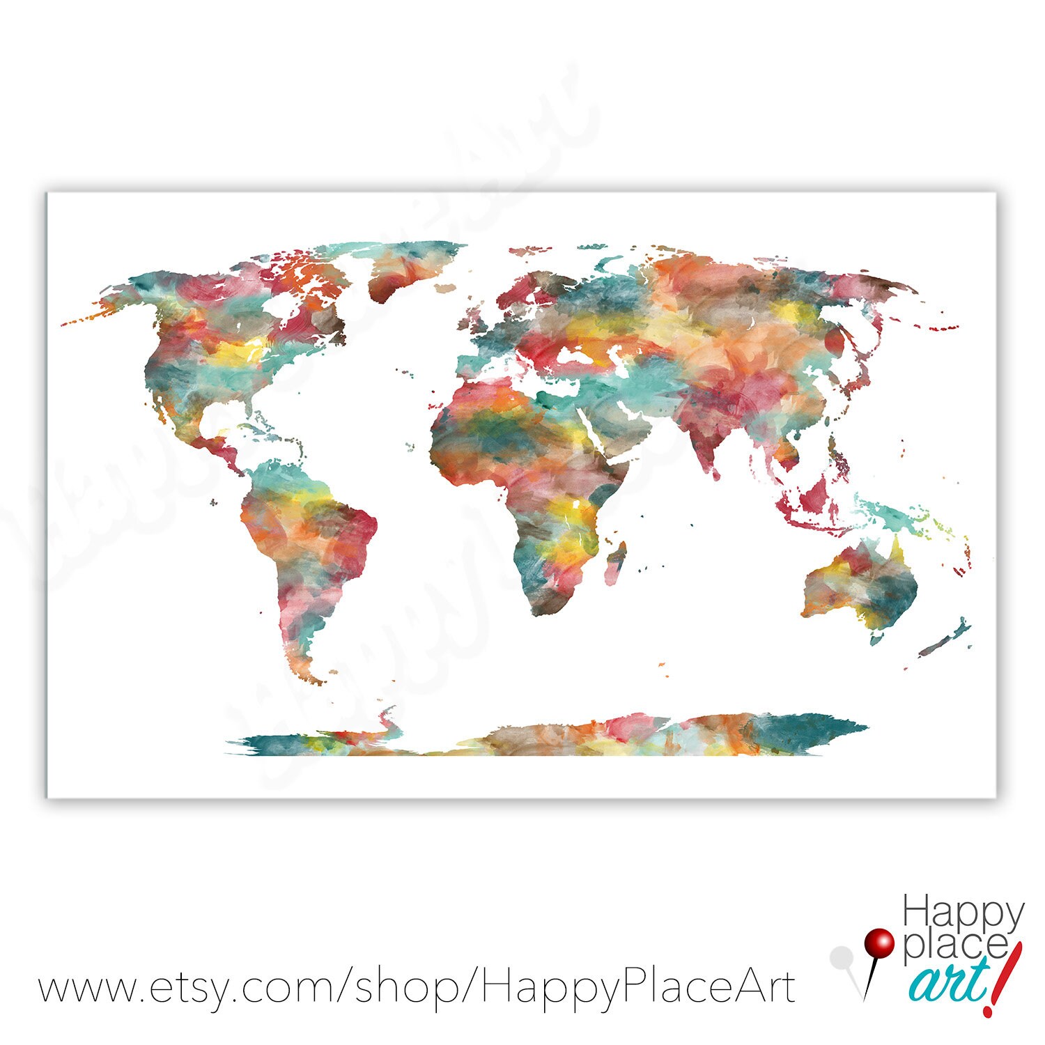 very large custom world map print or printable world map art etsy
