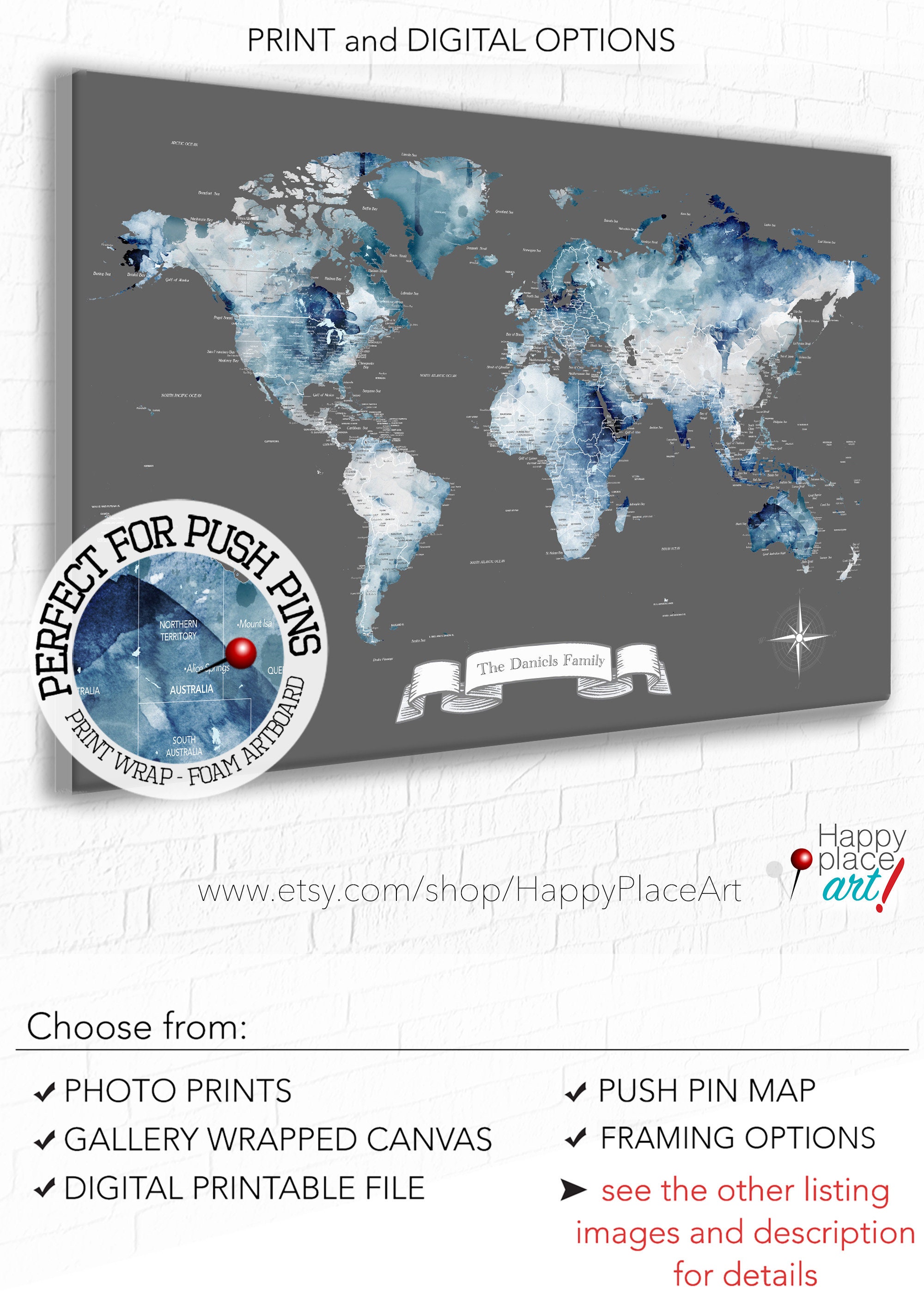 family travel world map