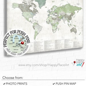 Push Pin Map of World Top 100 Golf Courses, Anniversary gift for wife, Personalized golf gift for husband, Golfing couple. Golfers pin map image 6