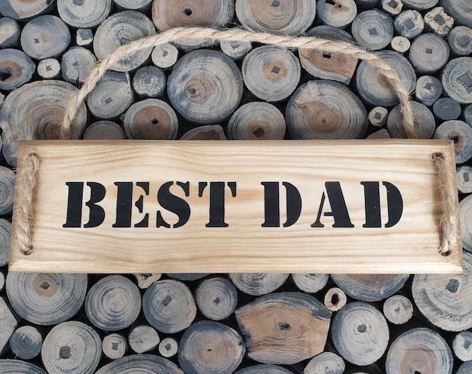 Best Dad Plaque, Best Dad Sign, Wooden Sign