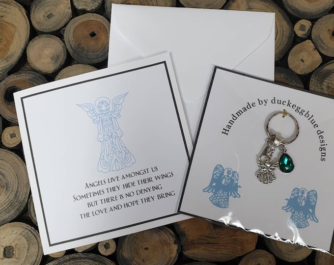 Guardian Angel Keyring, Angel Keyring with Matching Card