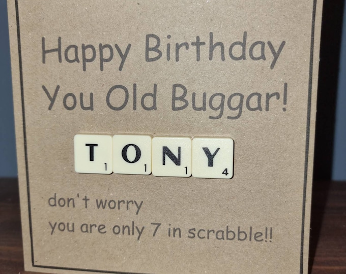 Personalised Old Buggar Birthday card
