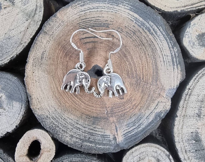 Little Elephant Earrings with Sterling Silver Earwires