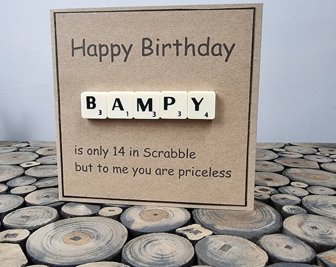 Bampy Scrabble Birthday Card
