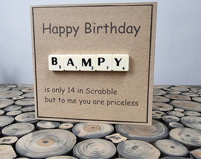 Bampy Scrabble Birthday Card