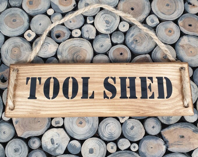 Tool Shed  Plaque, Tool Shed Sign, Wooden Plaque