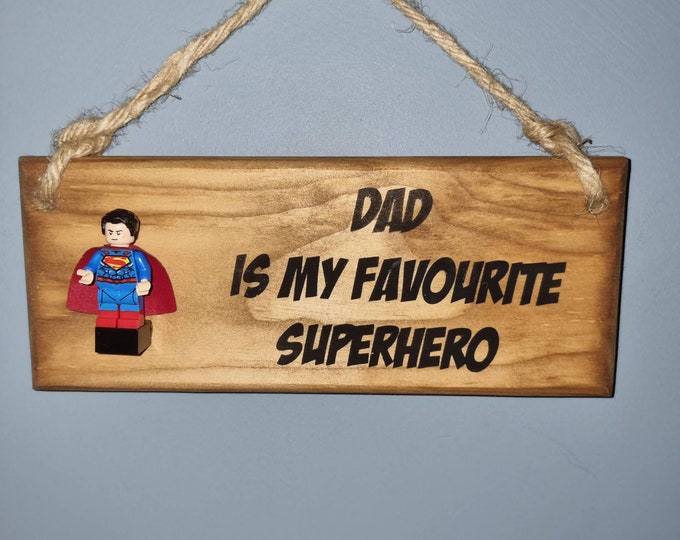 Dad Superhero Plaque, Dad Gift