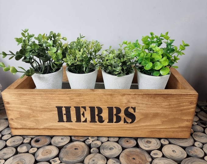 Rustic Herb Box, Wooden Herb Box