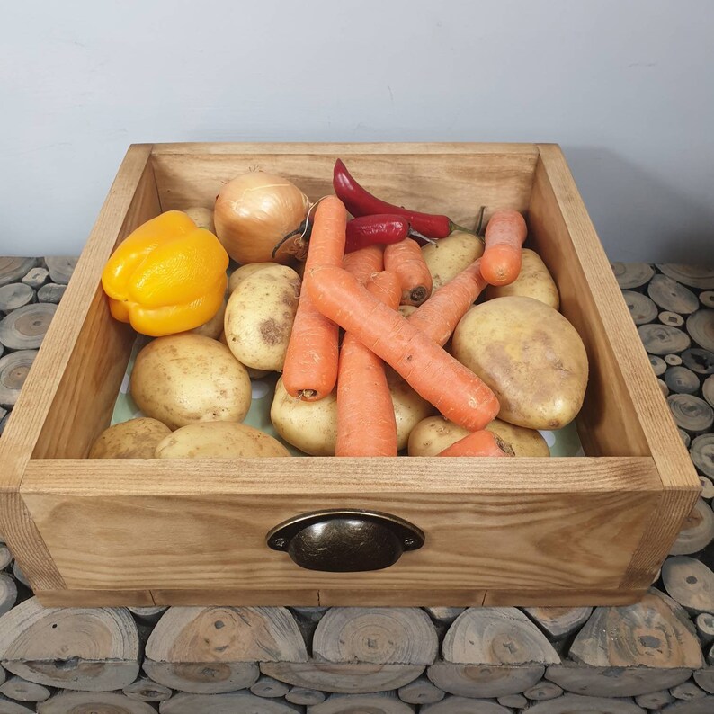 Rustic Vegetable Box Country Kitchen Vegetable Storage Etsy UK