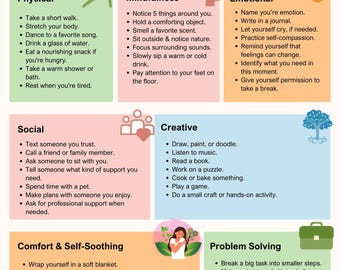 50 Coping Skills for Stress | Printable Mental Wellness Guide (Digital Download)
