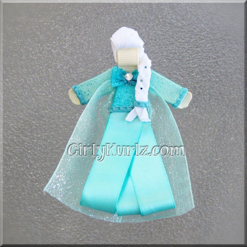 Elsa Hair Clip Frozen Hair Clip Elsa Hair Bow Frozen Elsa Etsy