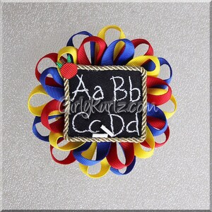 Chalkboard Hair Bow, Back to School Hair Clip, Back to School Hair Bow, School Hair Bow, Hair Bows for Girls