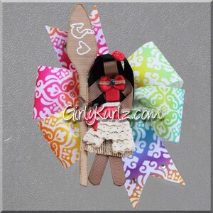 Moana Hair Bow Moana Hair Clip Moana Bow Ribbon Sculpture - Etsy
