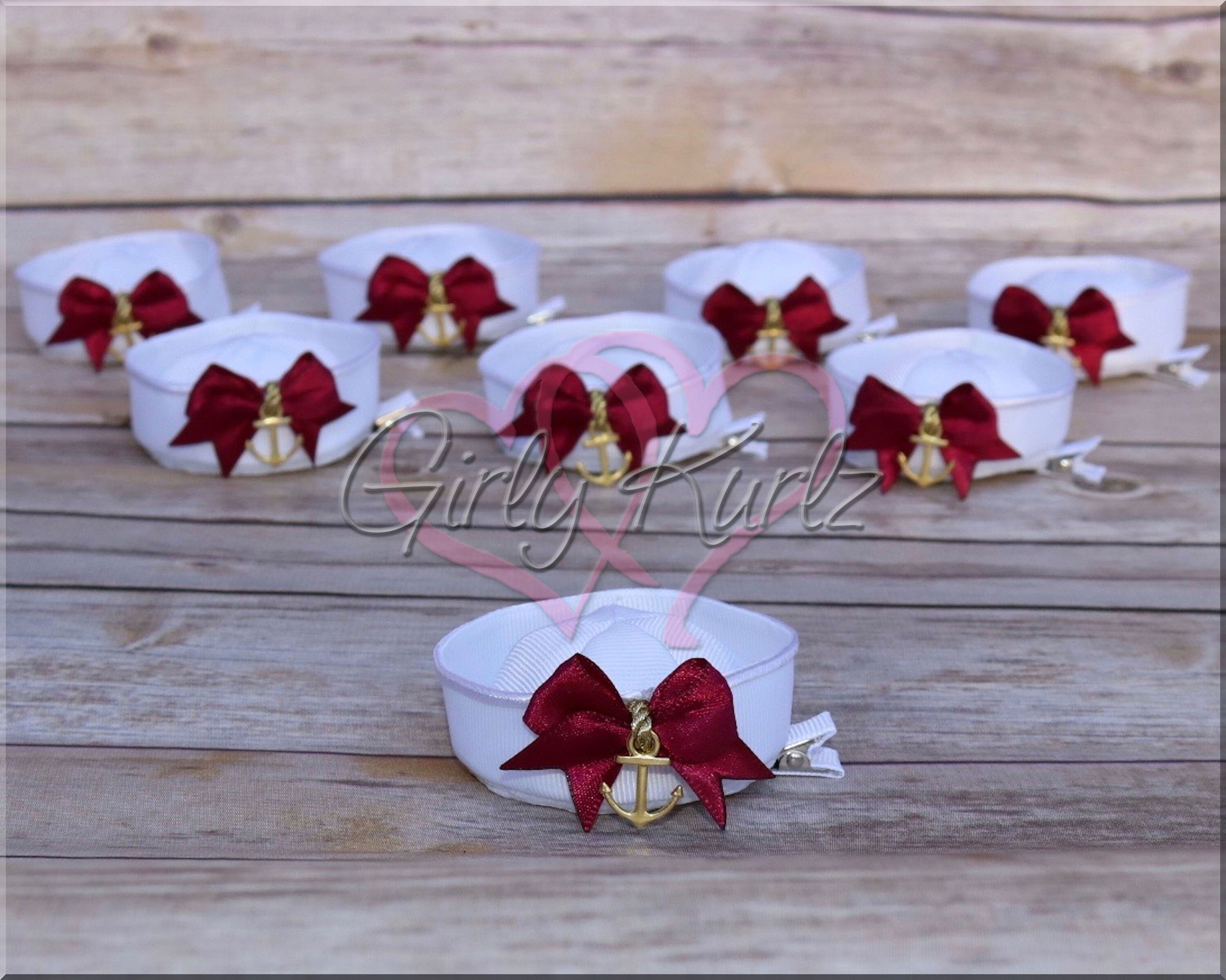 Sailor Hair Bow Sailor Hat Hair Clip Sailor Hat Bow Navy Etsy