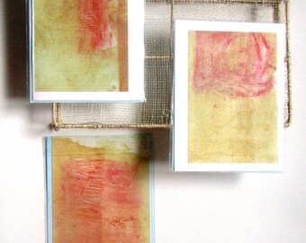 Láminas artísticas de técnica mixta, tarjetas con pintura abstracta, juego de 3