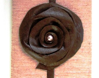Personal organiser, Vintage leather, unique floral motif, design -gift for her. Optional, personalised  gift note by BevSamantha