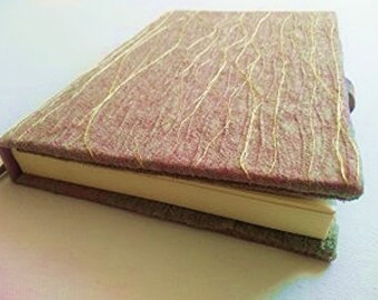 Mermaid fabric Journal, A5 Plain page,  thick journal- one of  kind gift for her by BevSamantha