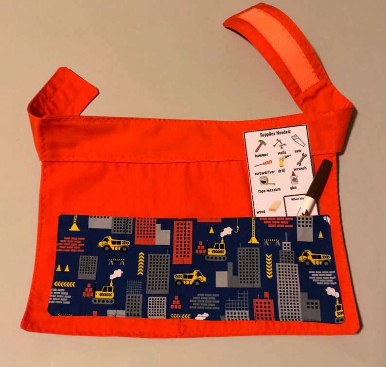 Just Pretend Play Apron Construction Skyscrapers Orange