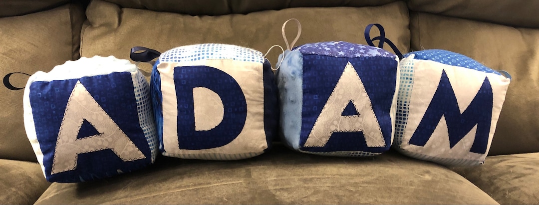 Custom Soft Blocks With Baby's Name - Etsy