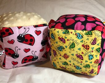 Ladybug Hearts themed Soft Baby Blocks