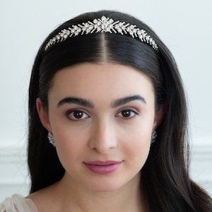 Crystal Wedding Tiara • Silver Crystal Bridal Tiara • Crystal Wedding Headpiece • Crystal Bridal Headpiece • Silver Bridal Tiara • TI-3427