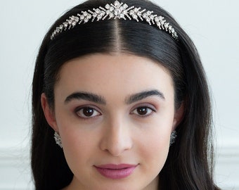 Crystal Wedding Tiara • Silver Crystal Bridal Tiara • Crystal Wedding Headpiece • Crystal Bridal Headpiece • Silver Bridal Tiara • TI-3427