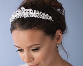 Swarovski Crystal Tiara, Princess Crown, Crystal Wedding Tiara, Elegant Bridal Tiara, Swarovski Crystal Crown,Crystal Bridal Crown ~TI-3100