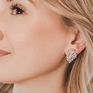 CZ Stud Earrings, Bridal Stud Earrings, Wedding Earrings, CZ Wedding Earrings, Bridal Earrings, Bridal Earrings, Wedding Earrings ~4304