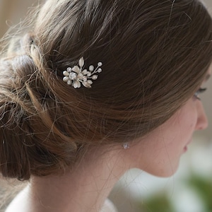 Set of 3 Freshwater Pearl Hair Pins, Bridal Hair Pins, Wedding Hair Pins, Floral Hair Pins, Bridal Hair Accessory, Hair Pins TP-2816 image 1