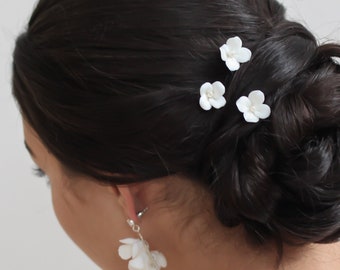 Wedding Hair Pins(Set of 3), Floral Bridal Hair Pins, Pearl Bridal Hair Pin, Pearl Crystal Hair Pin, Bridal Hair Pin, Bridal Headpiece ~2870