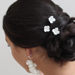 Wedding Hair Pins(Set of 3), Floral Bridal Hair Pins, Pearl Bridal Hair Pin, Pearl Crystal Hair Pin, Bridal Hair Pin, Bridal Headpiece ~2870