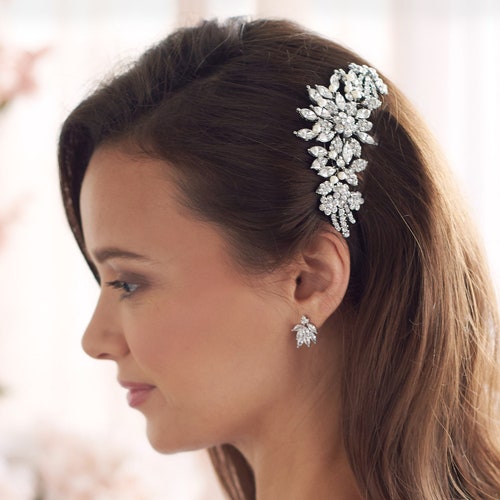 Pearl Bridal Hair Comb, Vintage Bridal Hair Comb, Wedding Hair Accessory, Rhinestone Hair Comb, Bridal Hair Accessory, Bridal Hair Comb~2228