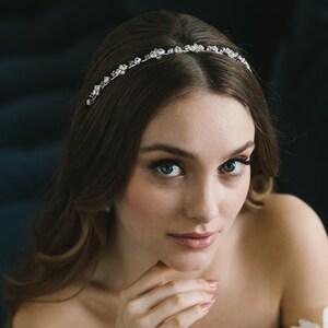 Beaded Crystal Wedding Headband • Silver Crystal Headband • Crystal Wedding Headpiece • Crystal Bridal Headpiece • Bridal Headband • 3449