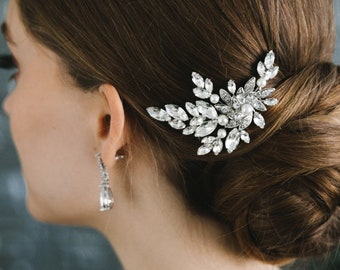 Perle Braut Haarkamm, Blumen Strass Hochzeit Haarkamm, Floral Brautkamm, kleine Hochzeit Haarkamm, Perle Braut Haarschmuck 2498