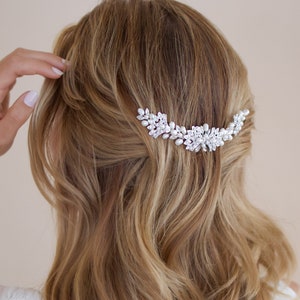 Pearl Bridal Comb • Silver Wedding Comb • Pearl Bridal Hair Comb • Pearl Wedding Hair Comb • Crystal & Pearl Comb • ~2500