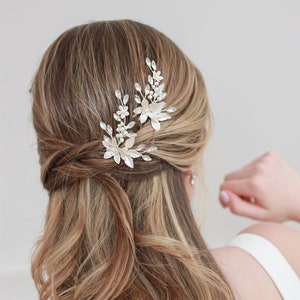 Floral Wedding Hair Pin, Bridal Hair Pin, Floral Bridal Hair Pin, Wedding Hair Pins, Bridal Hair Pin, Wedding Hair Pin, Bridal Pins2855 image 2