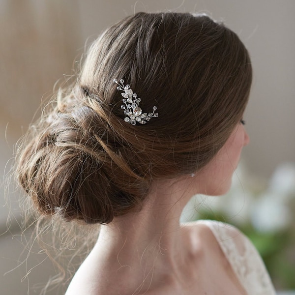 Crystal Bridal Hair Pin,Wedding Hairpin,Hair Pin for Bride, Crystal Hair Accessory, Crystal Hairpiece, Bridal Headpiece - TP-7091