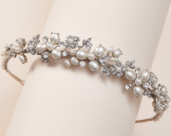 Pearl Wedding Headband • Pearl Bridal Headband • Pearl Wedding Headpiece • Pearl Bridal Hair Piece • Pearl Bridal Hair Accessories • 3424