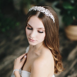 Crystal Bridal Headband Crystal Bridal Hairpiece Wedding Headband Wedding Hair Accessory Crystal Bridal Headband 3450 image 1