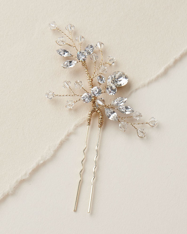 Silver Swarovski Crystal Bridal Hair PinWedding Hair Pin Etsy