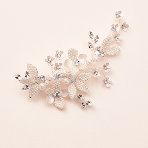 Wedding Hair Clip Bridal Hair Clip Pearl & Floral Bridal Clip Floral Bridal Hair Clip Pearl Wedding Clip Wedding Hair Clip 2514 image 2